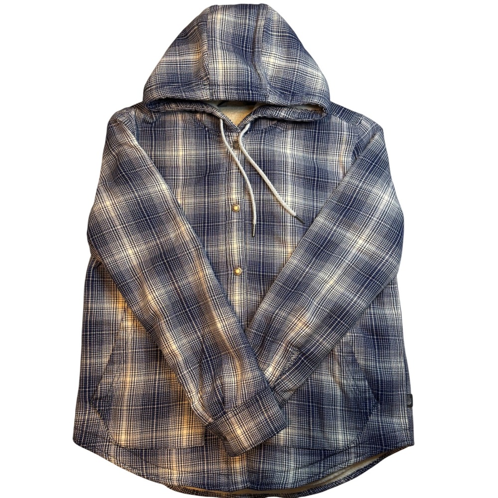 The North Face Womens Campshire Plaid Sherpa Lined Flannel‎ Hoodie Jacket Size M
